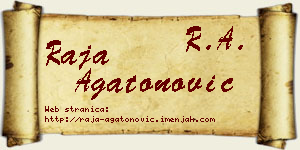 Raja Agatonović vizit kartica